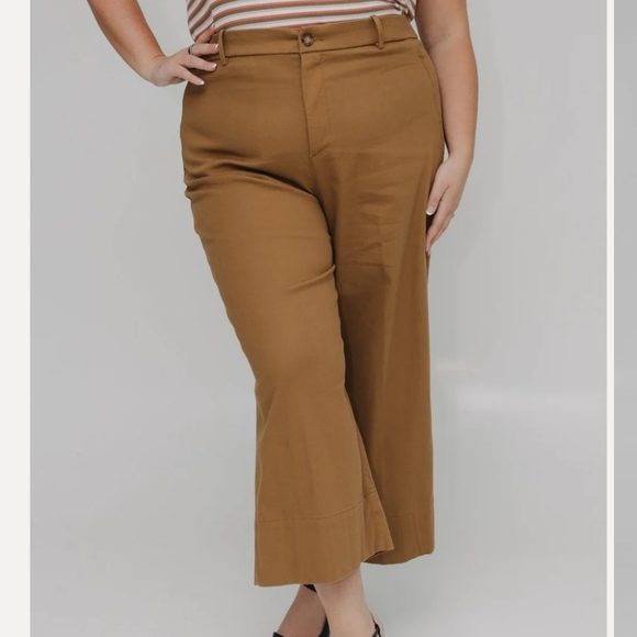 SPANX Pants - SPANXsupersmooth™ Stretch Twill Cropped Wide Leg Pant In Flax